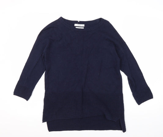 Womens UK Size S Mango Blue Pullover Jumper