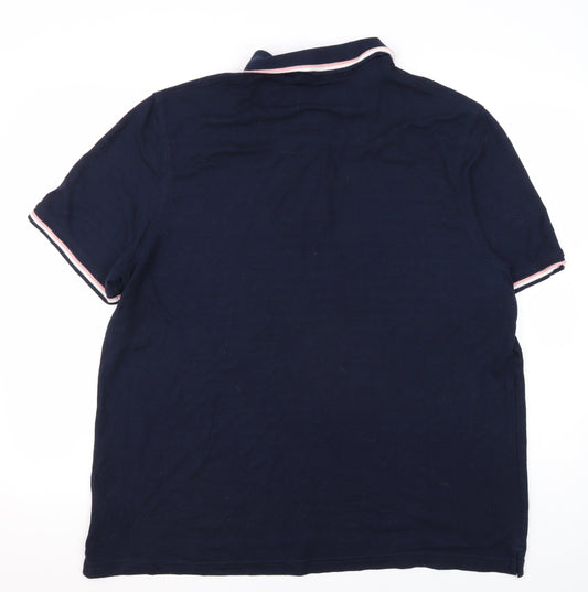 Maine Men's Blue Polo Short Sleeve Size XL