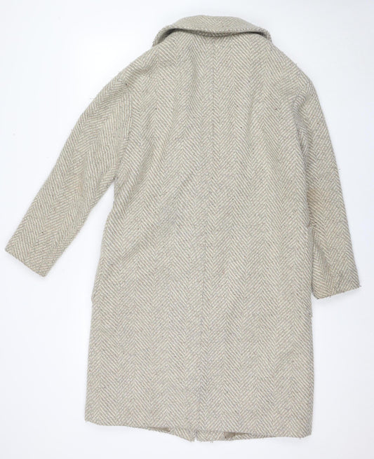 Womens UK Size 12 Marks and Spencer Beige Overcoat