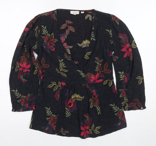 Womens UK Size 8 Fat Face Multicoloured Wrap Blouse
