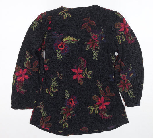 Womens UK Size 8 Fat Face Multicoloured Wrap Blouse