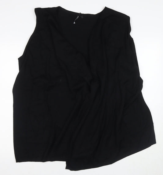 Womens UK Size 8 Capsule Black Cape Jumper