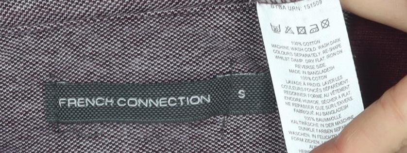 French Connection Men's Grey Polo Shirt S, Slim Fit