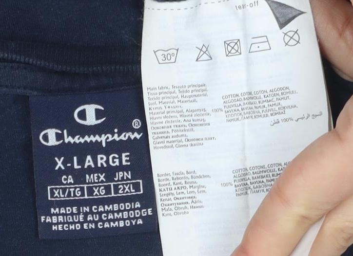Mens UK Size XL Champion Blue T-Shirt