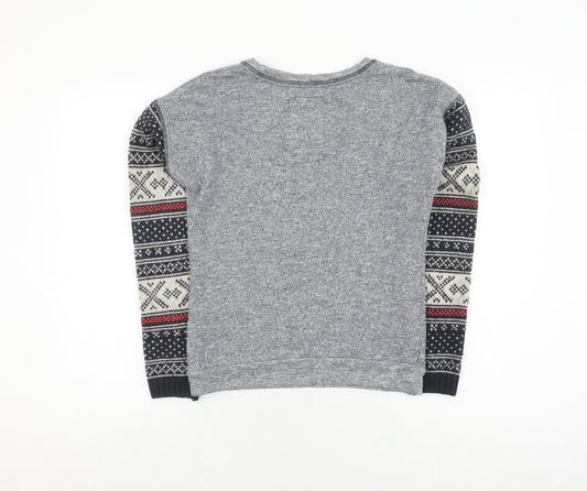 Womens UK Size S Superdry Grey Pullover Jumper