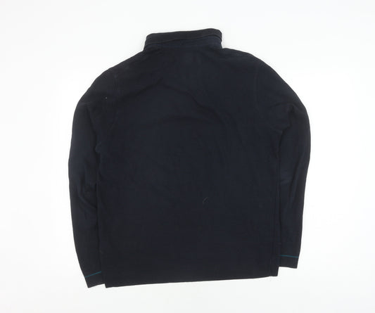Ted Baker Men's Black Collared Pullover Jumper Size L