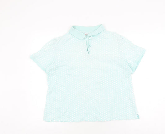 Womens UK Size 12 Damart Blue Basic Polo