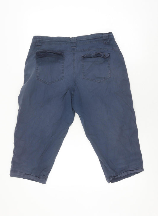 Back view of Mountain Warehouse unisex blue shorts, size 12