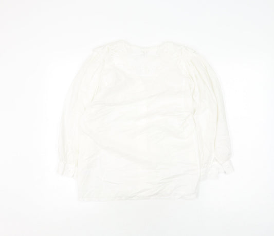 Womens UK Size 6 tru White Basic Blouse