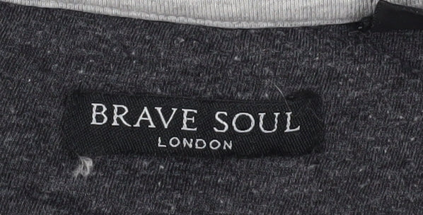 Mens UK Size XL Brave Soul Grey T-Shirt
