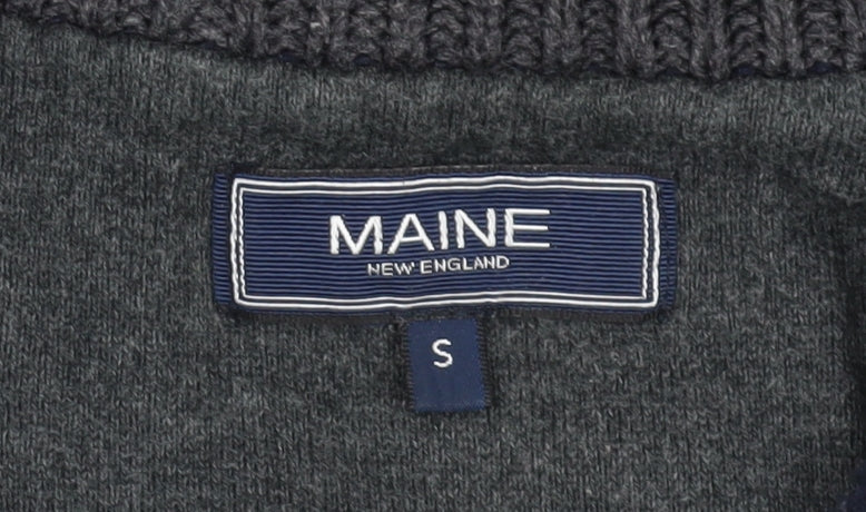 Maine New England Men's Blue High Neck 1/2 Zip Pullover S