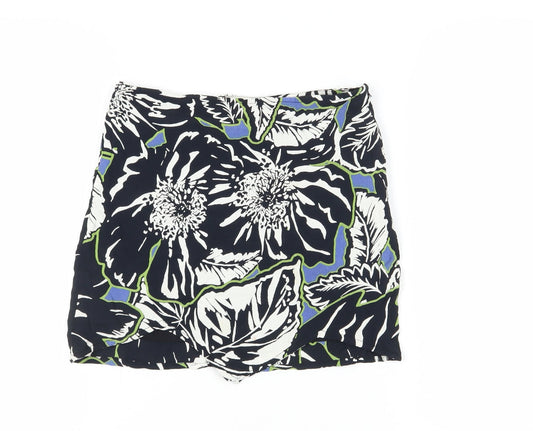 Womens UK Size 8 Neon Rose Mini Skirt