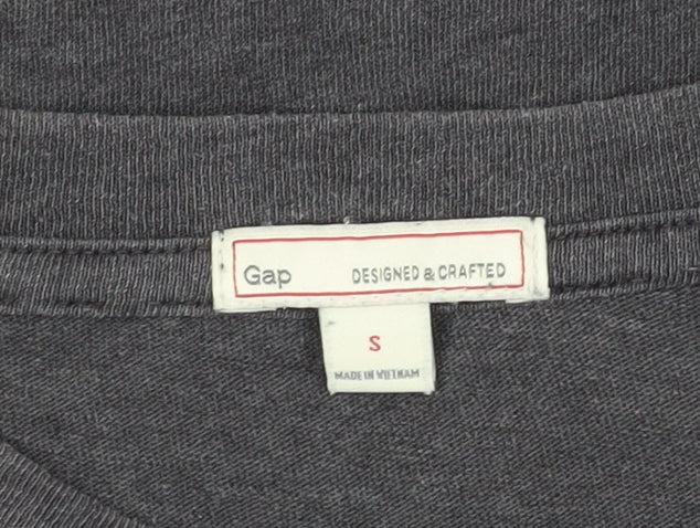 Gap Women's Grey Cotton T-Shirt S Casual Crew Neck