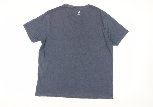 Kangol Men's Blue Graphic Print XL T-Shirt