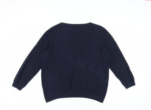 Womens UK Size 18 Dorothy Perkins Blue Pullover Jumper