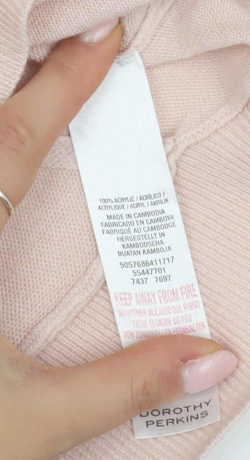 Womens UK Size 10 Dorothy Perkins Pink Pullover Jumper
