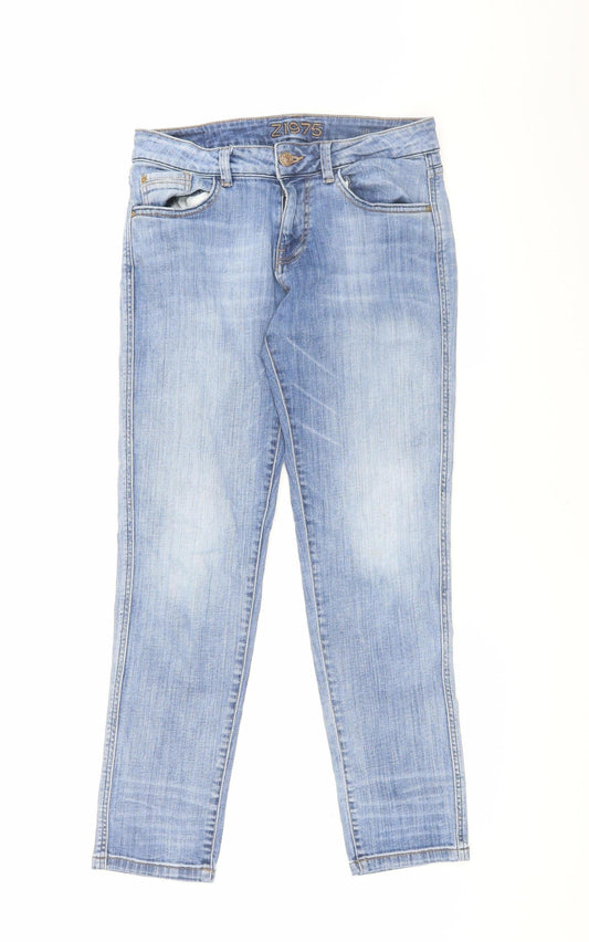 Zara Womens Blue Straight Jeans Size 10 Regular