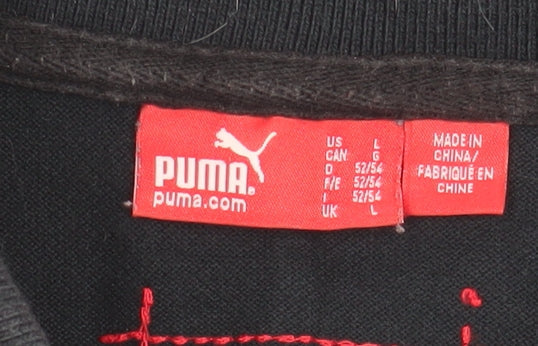 Puma Men’s Black Polo Shirt L Casual