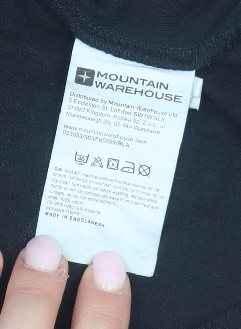 Mountain Warehouse Black Women's High Neck Top Size 12
