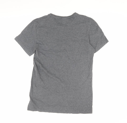 Adidas Men's Grey T-Shirt, Small, Graphic Logo, Cotton