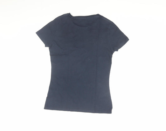 Jack Wills Women's Blue Slim Fit T-Shirt UK 6