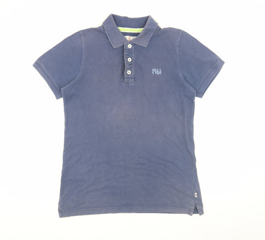 Additional front view of johnnie b unisex blue polo shirt -, size L, classic style