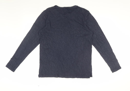 Jack & Jones Men's Blue Long Sleeve T-Shirt