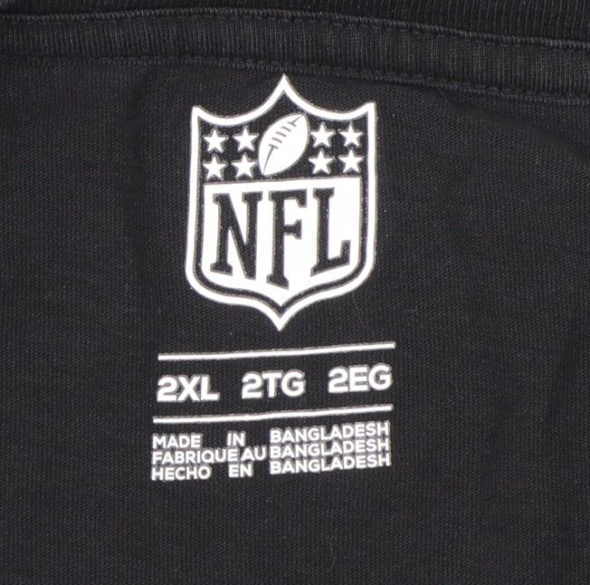 NFL Men's Black 2XL Graphic Print T-Shirt
