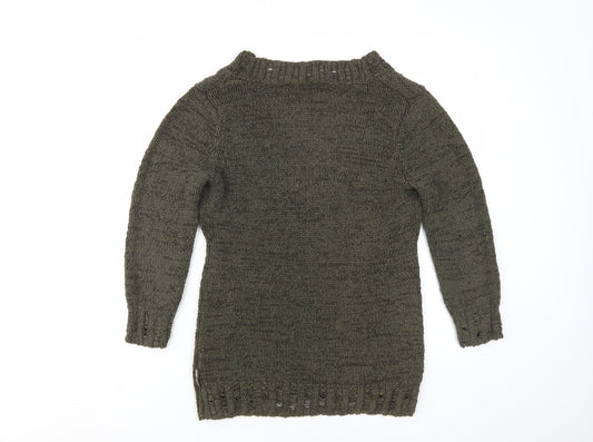 DKNY JEANS Women's Green Pullover Jumper - Size L