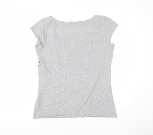 Pineapple Women's Grey Scoop Neck T-Shirt, Size 14