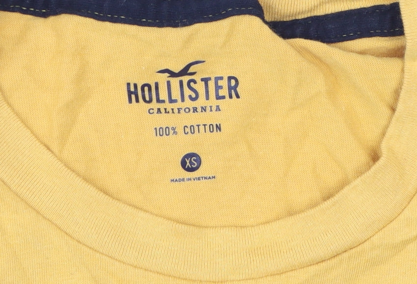 Mens UK Size XS Hollister Yellow T-Shirt