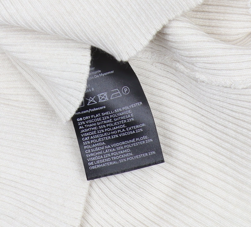 Womens UK Size S H&M Beige Pullover Jumper
