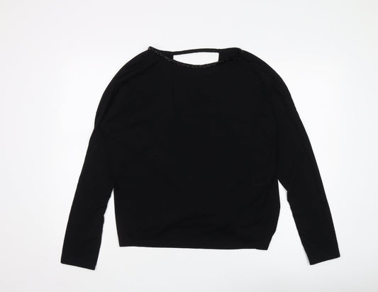 Womens UK Size S Religion Black Wrap Blouse