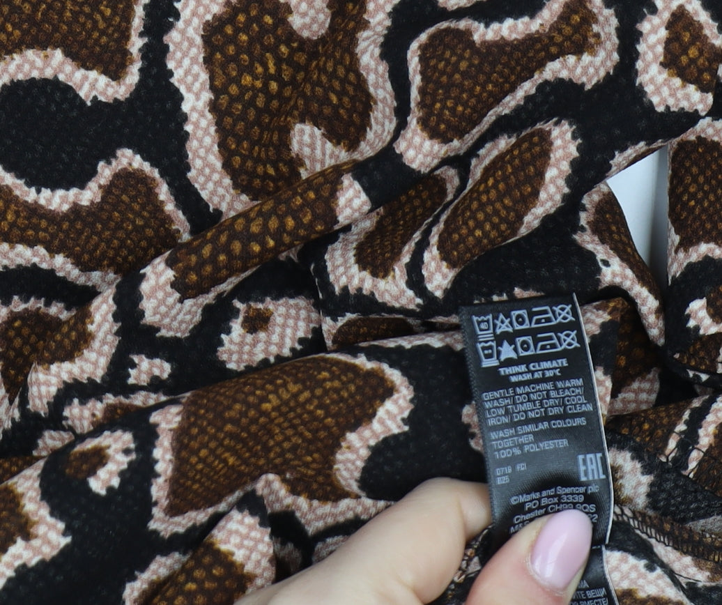 Marks and Spencer Women's Animal Print Shift Dress - Size 12