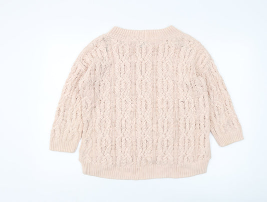 Womens UK Size XS H&M Beige Pullover Jumper