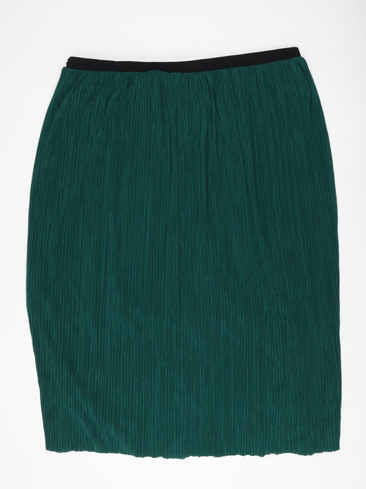 Marks and Spencer Women's Green Plus Size Long Skirt