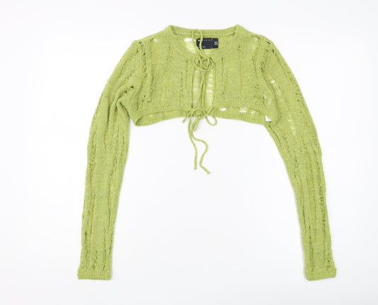 Womens UK Size 10 ASOS Green Cardigan Jumper