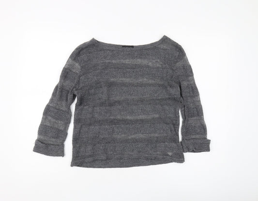 Womens UK Size 8 Topshop Grey Pullover Jumper
