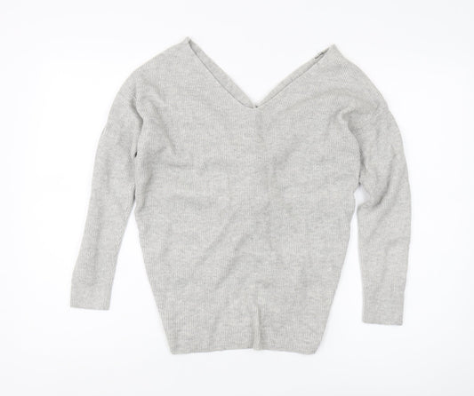 Womens UK Size 6 Topshop Grey Pullover Jumper