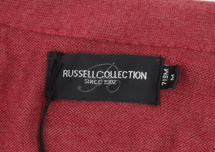 Russell Collection Men's Red Vest, Medium, Buttoned Casual