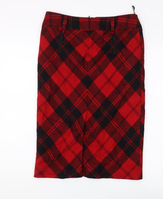 Gardeur Women's Red Plaid Pencil Skirt, Size 12