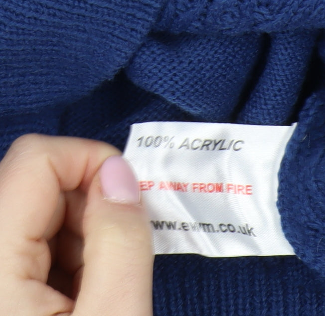 Womens UK Size 14 Isle Essentials Blue Pullover Jumper