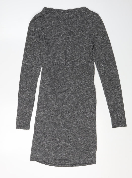 Topshop Women's Grey Bodycon Dress, Size 8