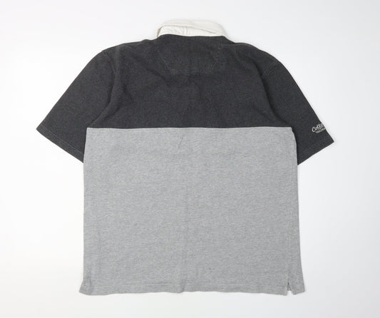 Men's Grey Colourblock England Rugby Polo, Size L, England Embroidery