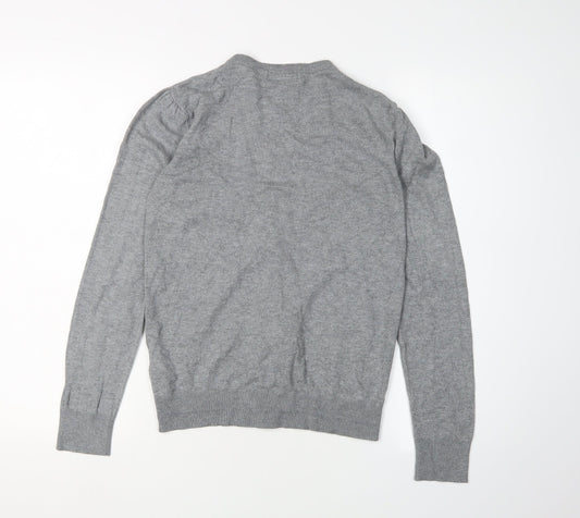 Womens UK Size 10 Debenhams Grey Cardigan Jumper