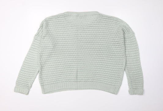 Womens UK Size 14 Warehouse Green Pullover Jumper