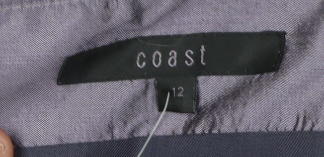 Coast Women's Purple Silk Blend A-Line Midi Dress