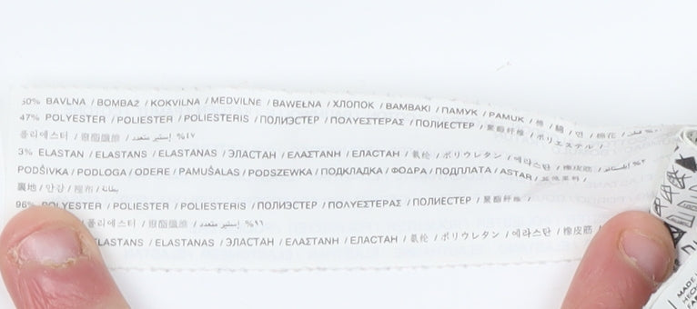 MNG Women's White Knee-Length Pencil Skirt, Size 10