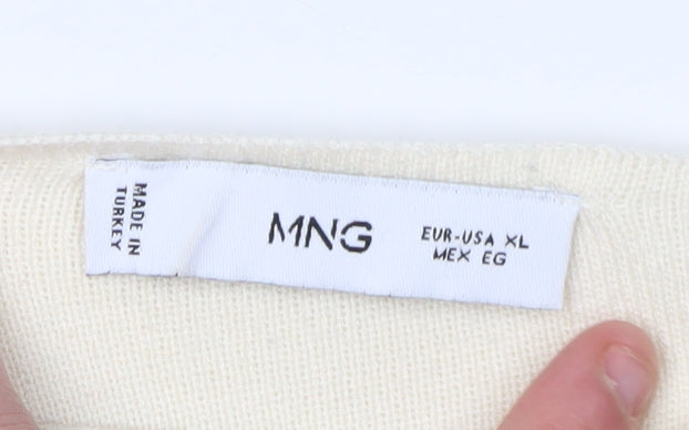 Womens UK Size XL MNG Ivory Pullover Jumper