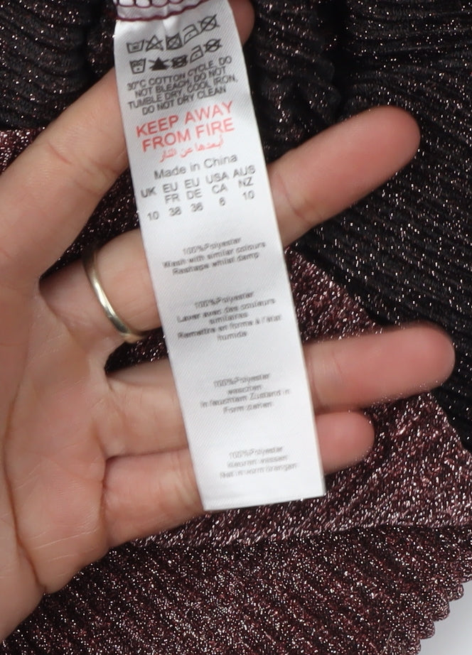 PrettyLittleThing Womens Multicoloured Size 10 Glam Playsuit